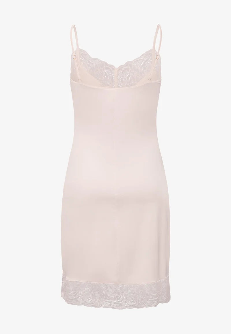 Hanro Elia Lace Trim Satin Slip Bodydress