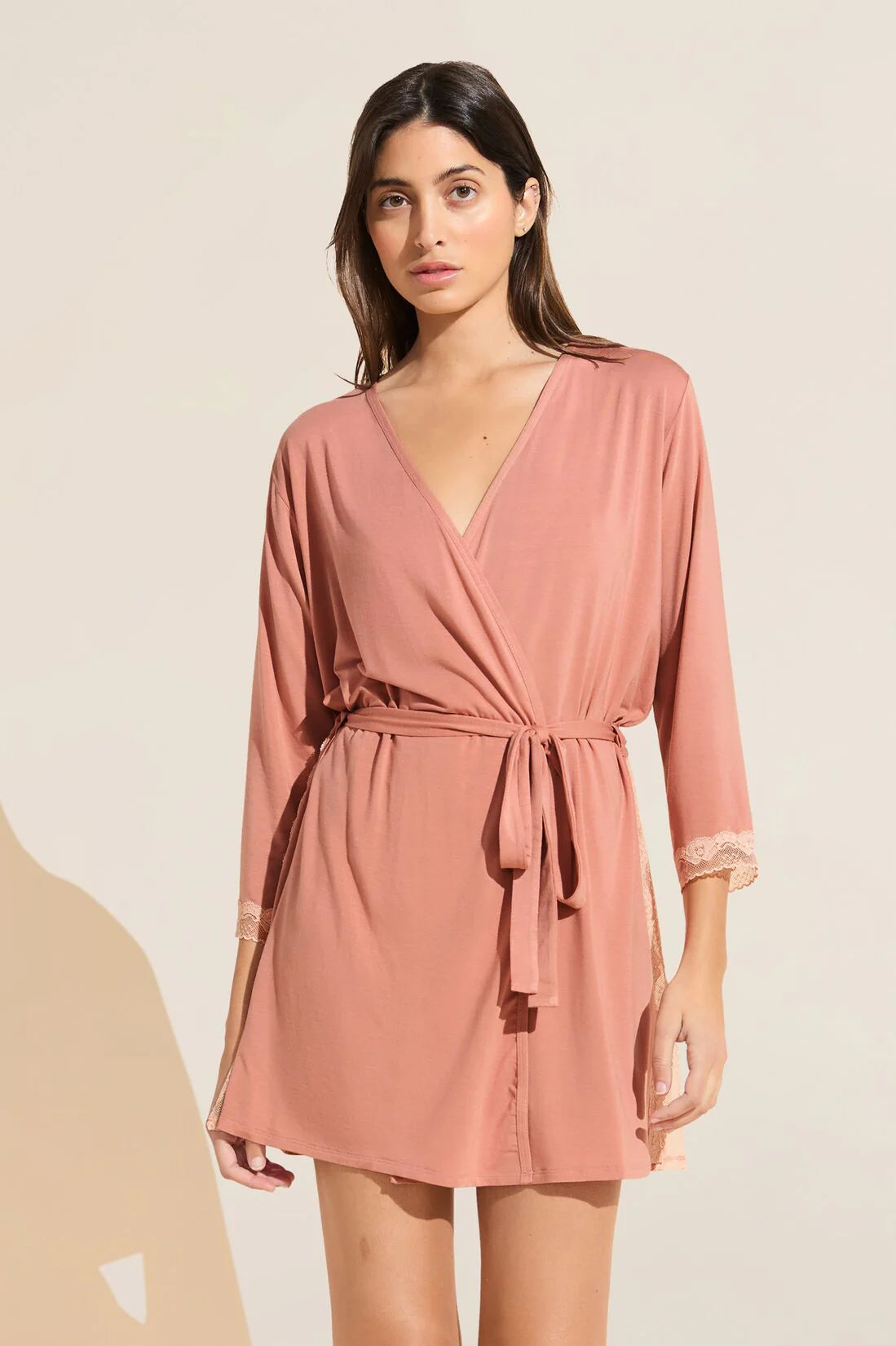 Eberjey Flora TENCEL™ Modal 3/4 Sleeve Robe