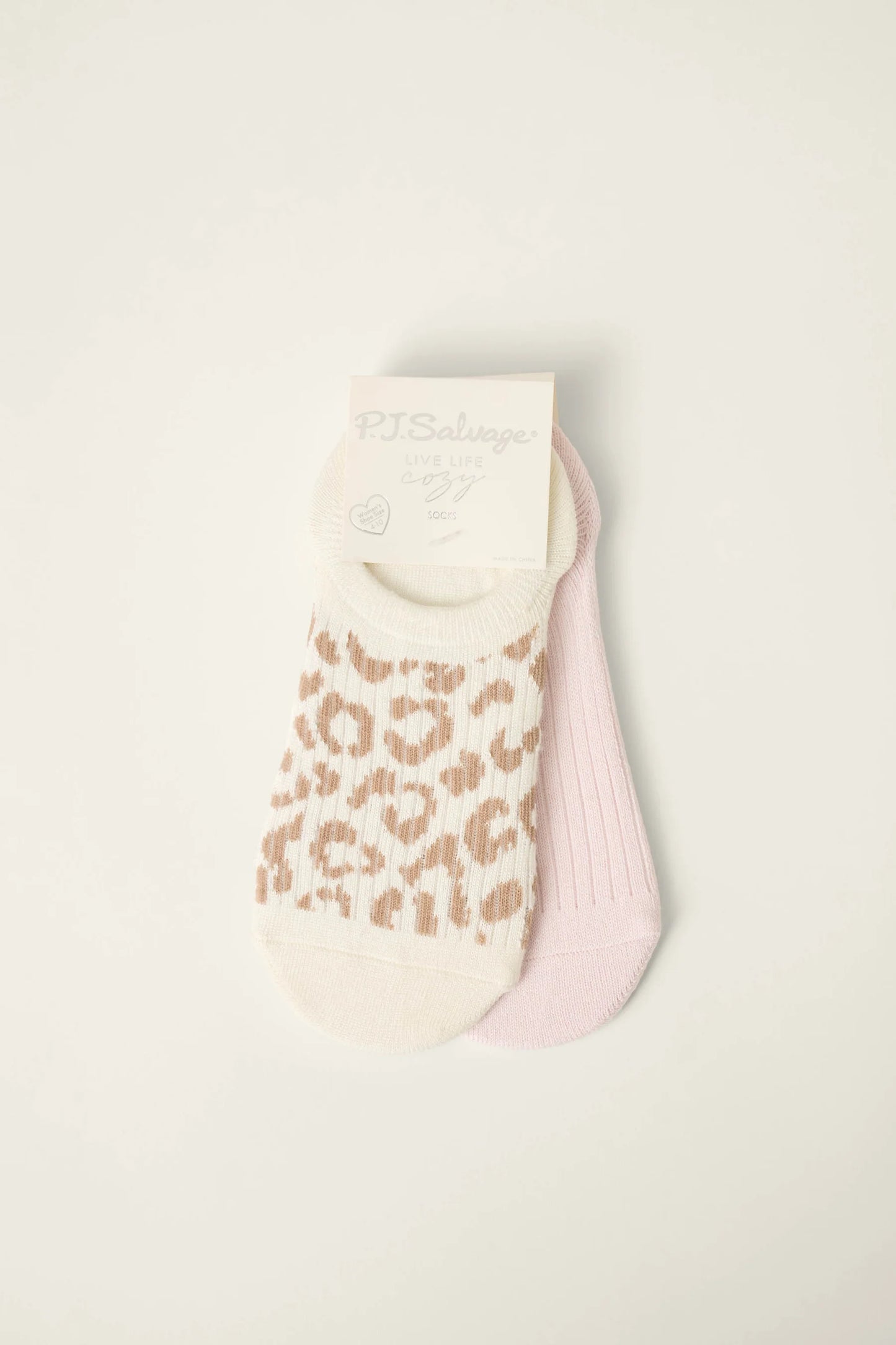 PJ Salvage Luxe Leopard Dreams 2-Pack Ankle Socks