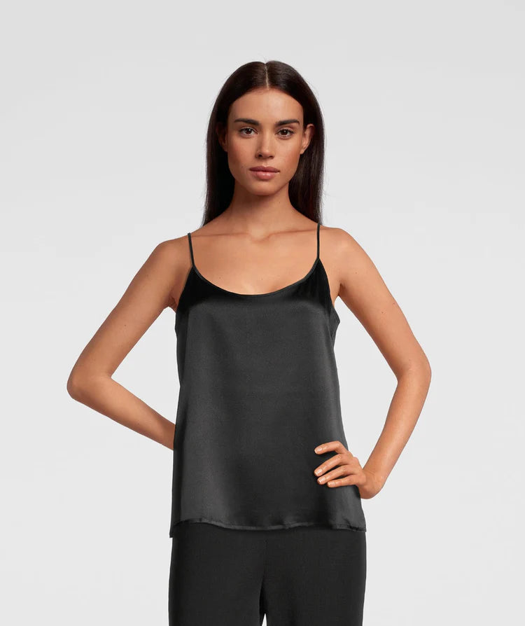 Oscalito Stretch Silk Spaghetti Strap Top