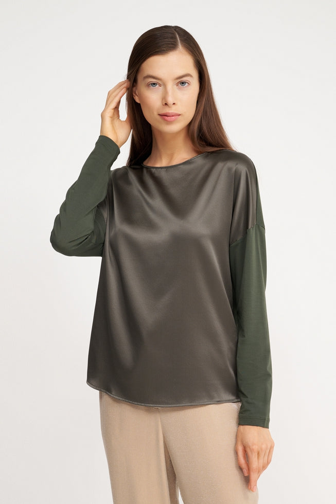 Oscalito Modal Silk Long Sleeve Top