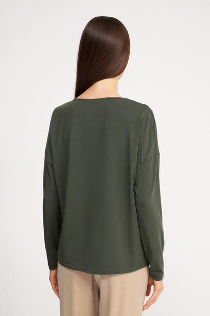 Oscalito Modal Silk Long Sleeve Top