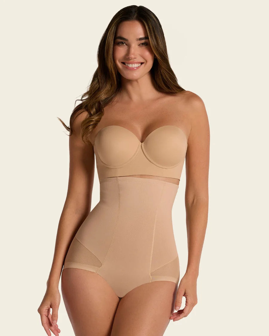 Leonisa Sheer Highlight Extra High-Waisted Sheer Bottom Sculpting Shaper Panty
