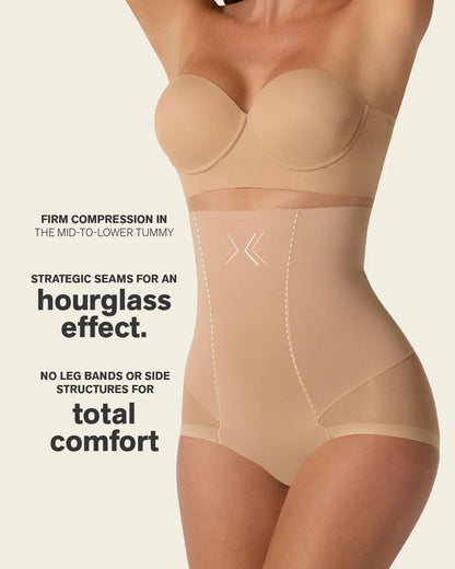 Leonisa Sheer Highlight Extra High-Waisted Sheer Bottom Sculpting Shaper Panty