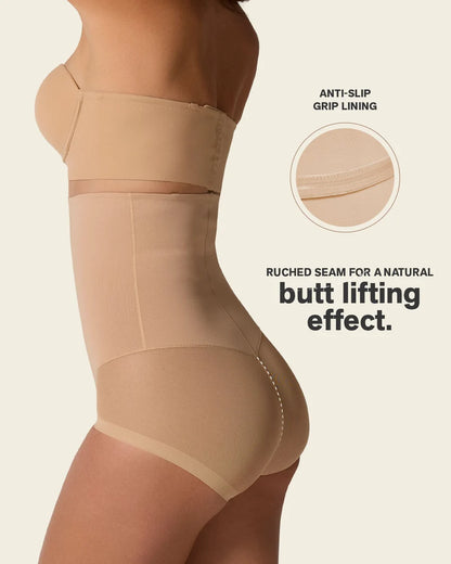 Leonisa Sheer Highlight Extra High-Waisted Sheer Bottom Sculpting Shaper Panty