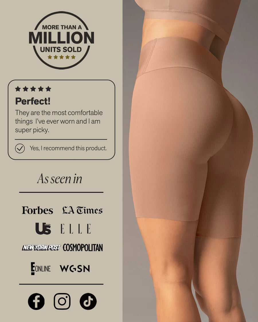 Leonisa PowerStay Stay-In-Place Seamless Shaper Shorts