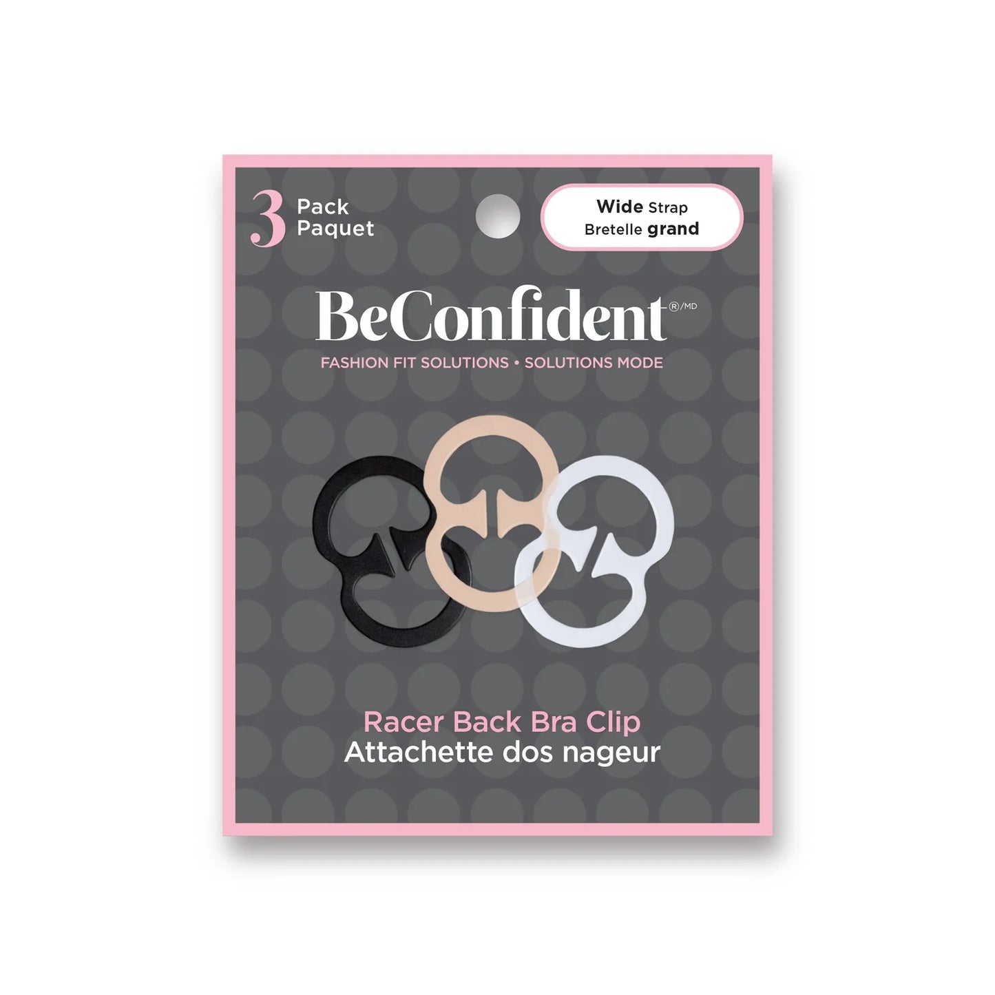BeConfident Racer Back Bra Clip - 3 Pack
