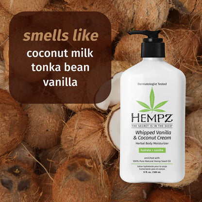 Hempz Whipped Vanilla & Coconut Cream Herbal Body Moisturizer