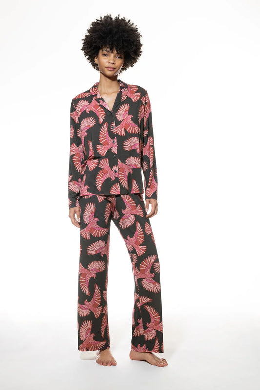 MEY Flying Bird Full Length Pajama Set