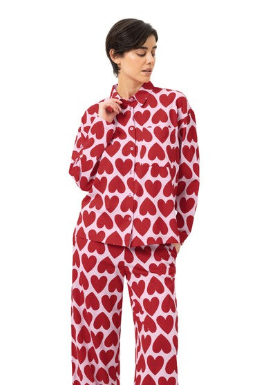 MEY Serie Sugar Hearts Long Pajamas