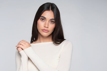 Oscalito Modal Cashmere Long Sleeve Boat Neck Shirt