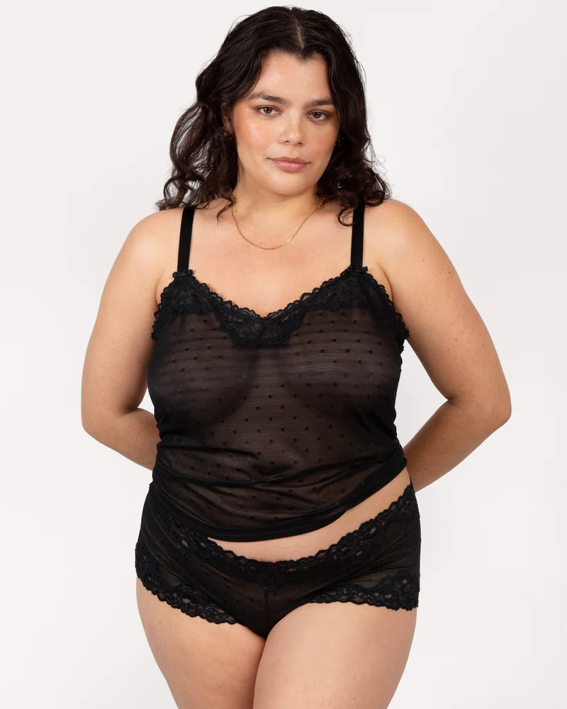 Curvy Couture Sheer Whisper 2-Piece Set