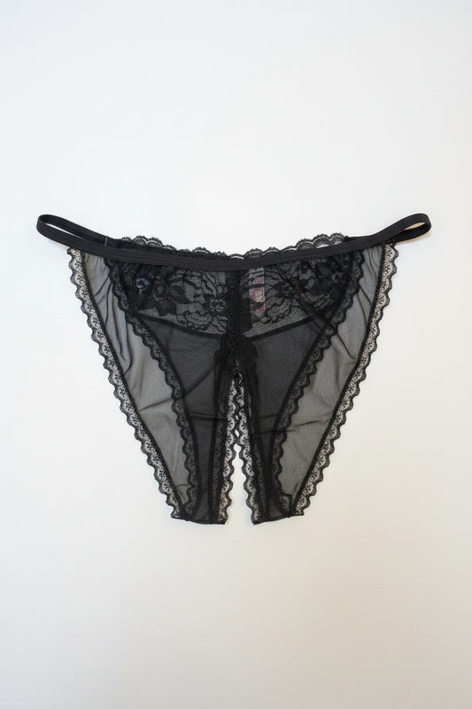 Fagioni Inc Sheer Crotchless Lace Bikini