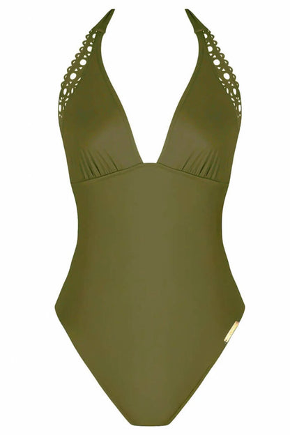 Lise Charmel Ajourage Plunge Back Halter Swimsuit