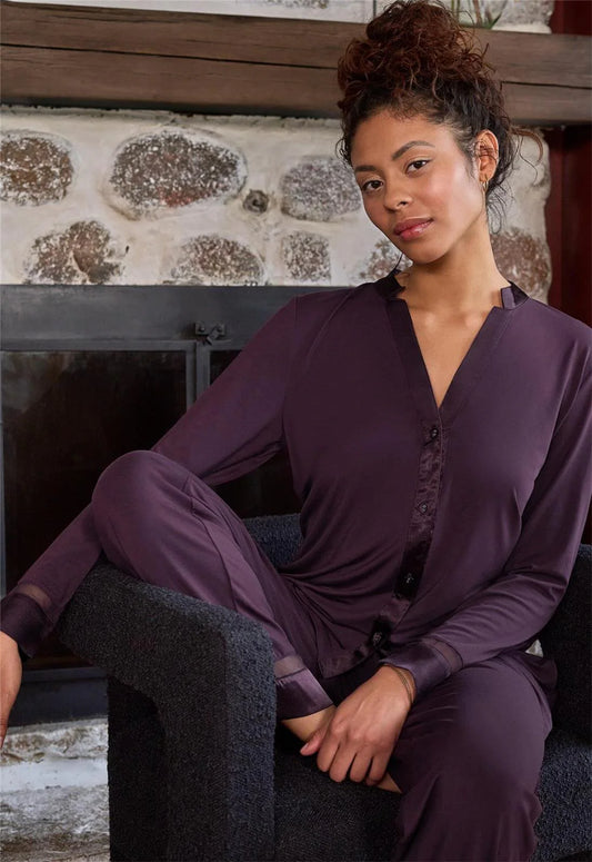 Fleurt Tuxedo Modal Pajama Set