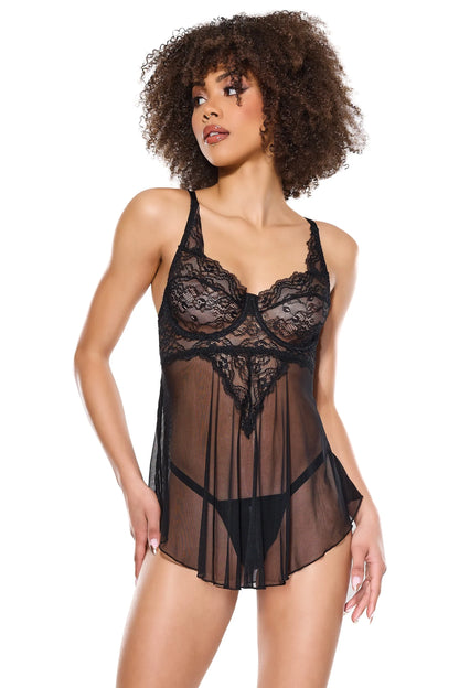Coquette Mix & Mingle Babydoll And G-String