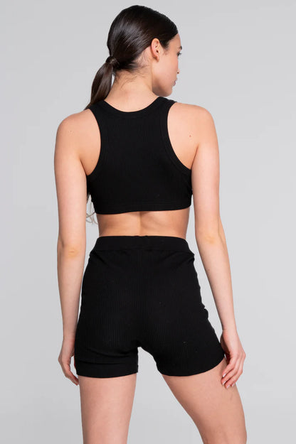 Oscalito Cotton Halter Neck Crop Top