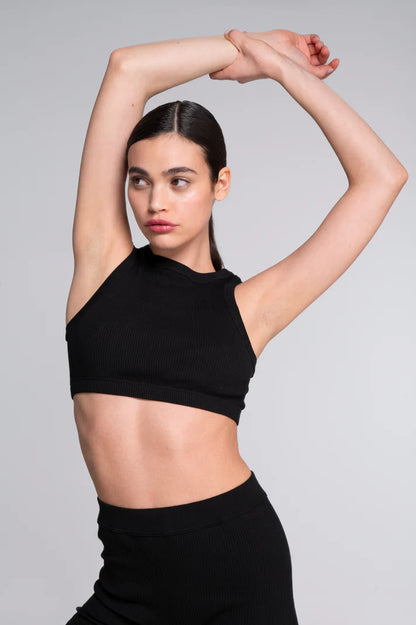 Oscalito Cotton Halter Neck Crop Top
