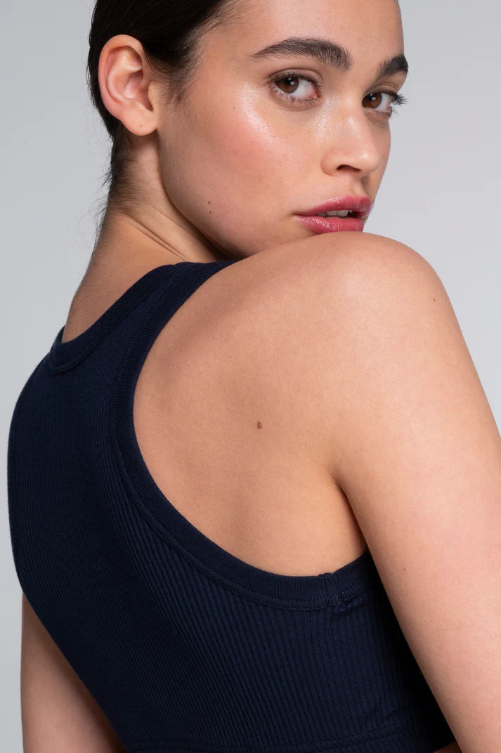 Oscalito Cotton Halter Neck Crop Top