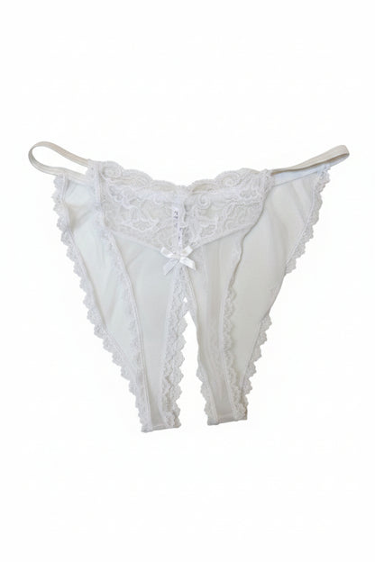 Fagioni Inc Sheer Crotchless Lace Bikini