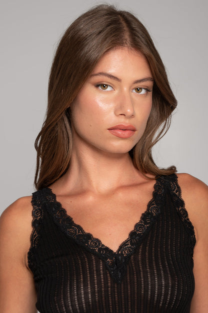 Oscalito Wool and Silk V Neck Camisole