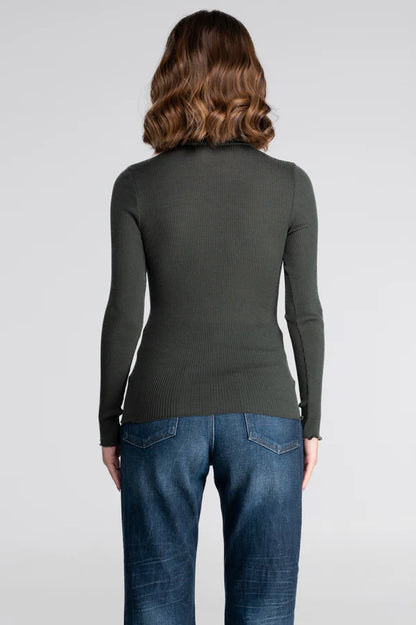 Oscalito Wool and Silk Turtleneck Top