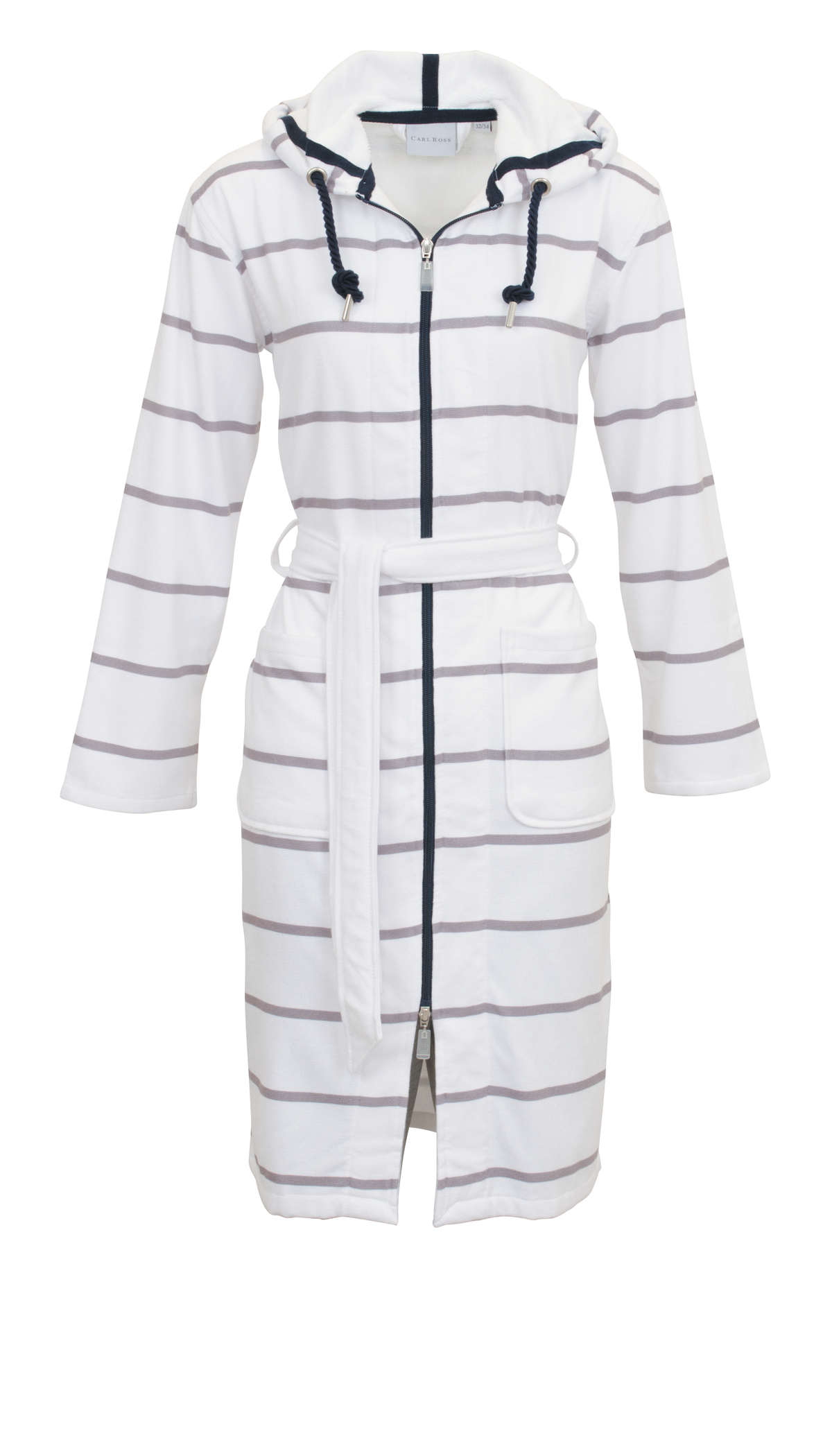Carl Ross Zipper Hooded Bathrobe