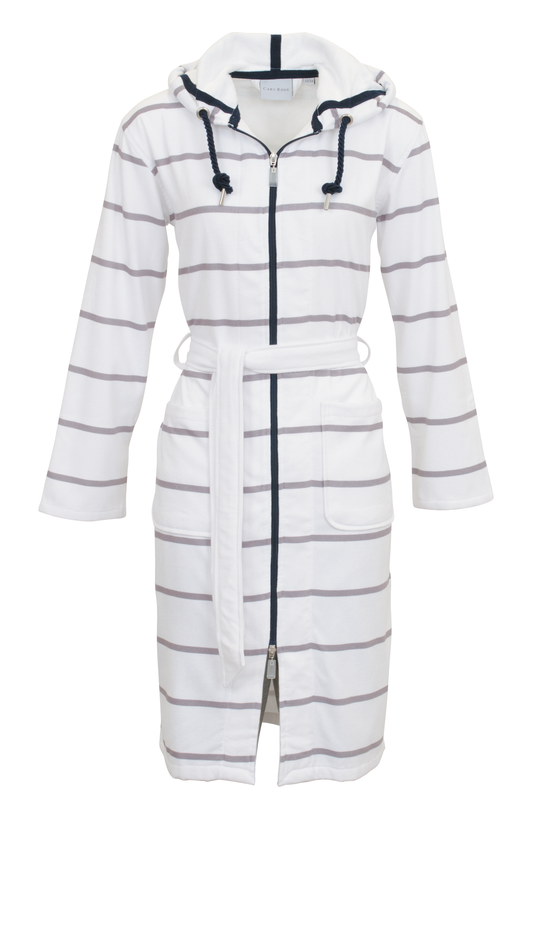 Carl Ross Zipper Hooded Bathrobe