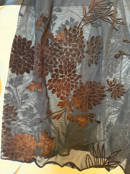 Fagioni Sheer Burnout Velvet Robe
