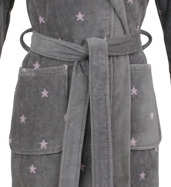 Carl Ross Cotton Velour Star Bathrobe