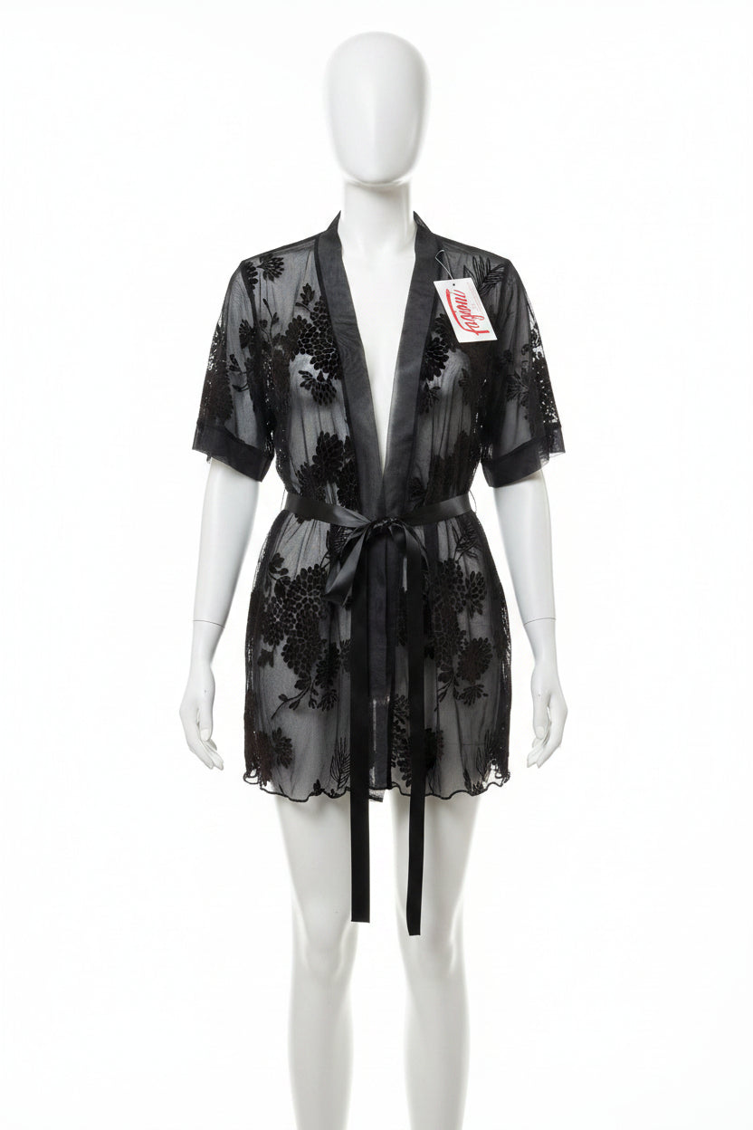 Fagioni Sheer Burnout Velvet Robe