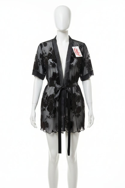 Fagioni Sheer Burnout Velvet Robe