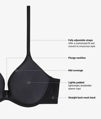 b.tempt'd Full Transparency Plunge T-shirt Bra