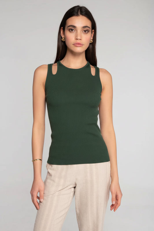 Oscalito Shoulder Cut-Out Cotton Tank