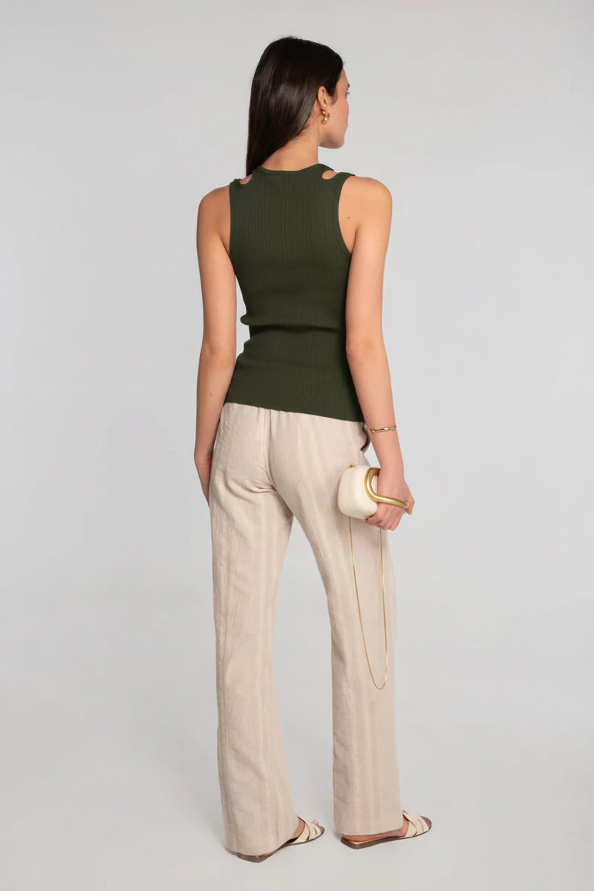 Oscalito Shoulder Cut-Out Cotton Tank