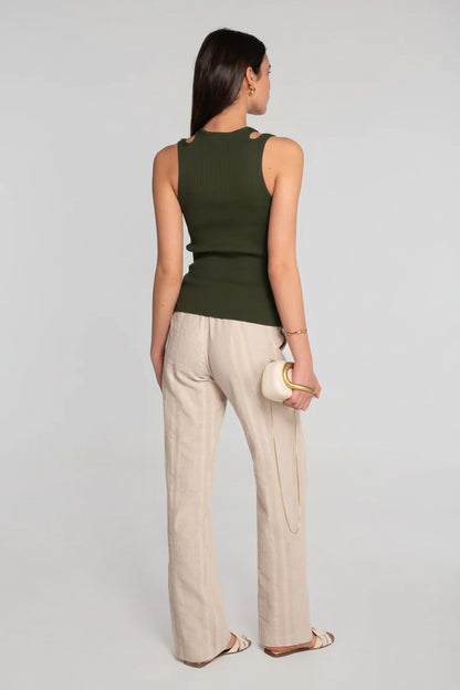 Oscalito Shoulder Cut-Out Cotton Tank