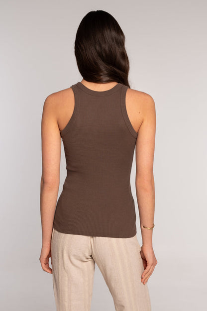Oscalito Cotton Rib Halter Neck Tank