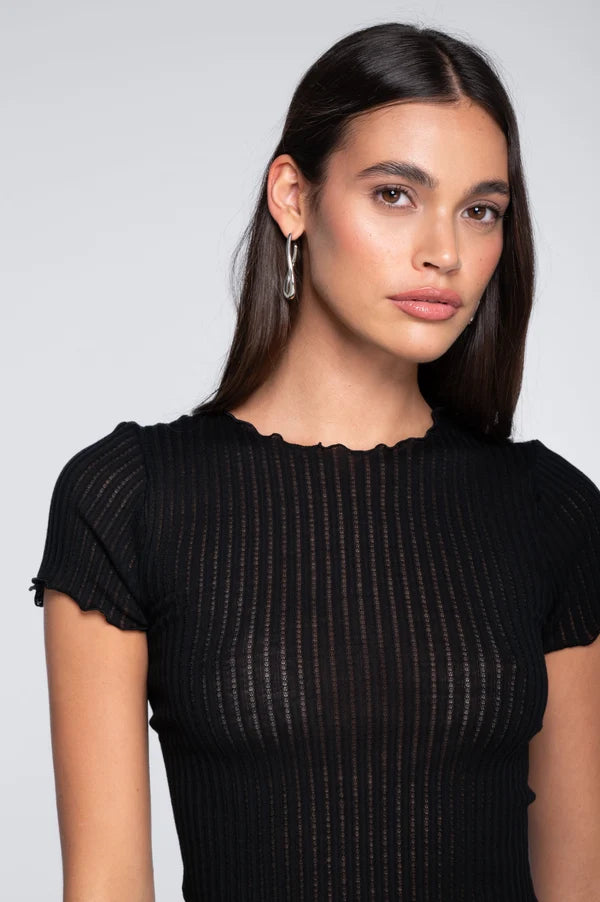 Oscalito Wool Silk Ribbed Short Sleeved Shirt