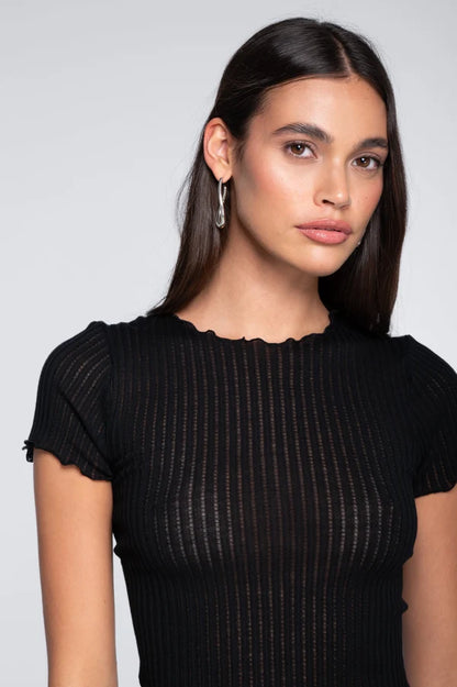 Oscalito Wool Silk Ribbed Short Sleeved Shirt
