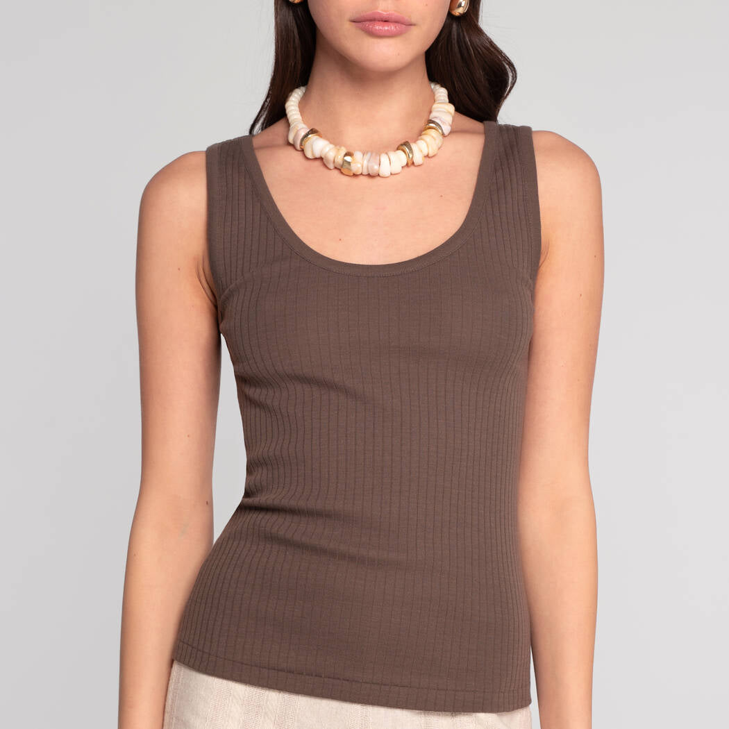 Oscalito Cotton Ribbed Tank Top