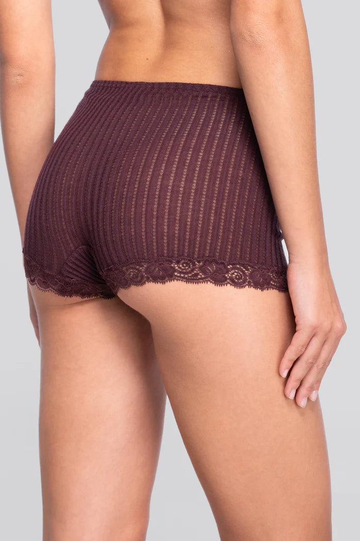 Oscalito Wool And Silk Panties With Leavers Lace