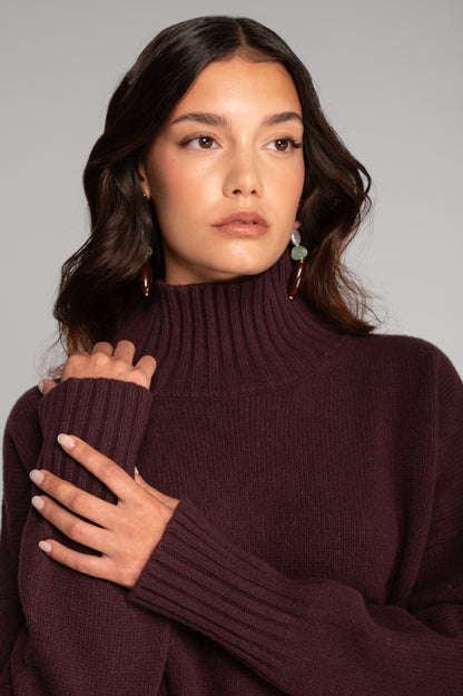 Oscalito Mock Neck Pullover Wool Sweater