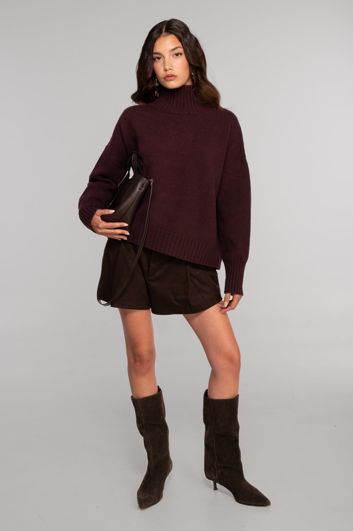 Oscalito Mock Neck Pullover Wool Sweater