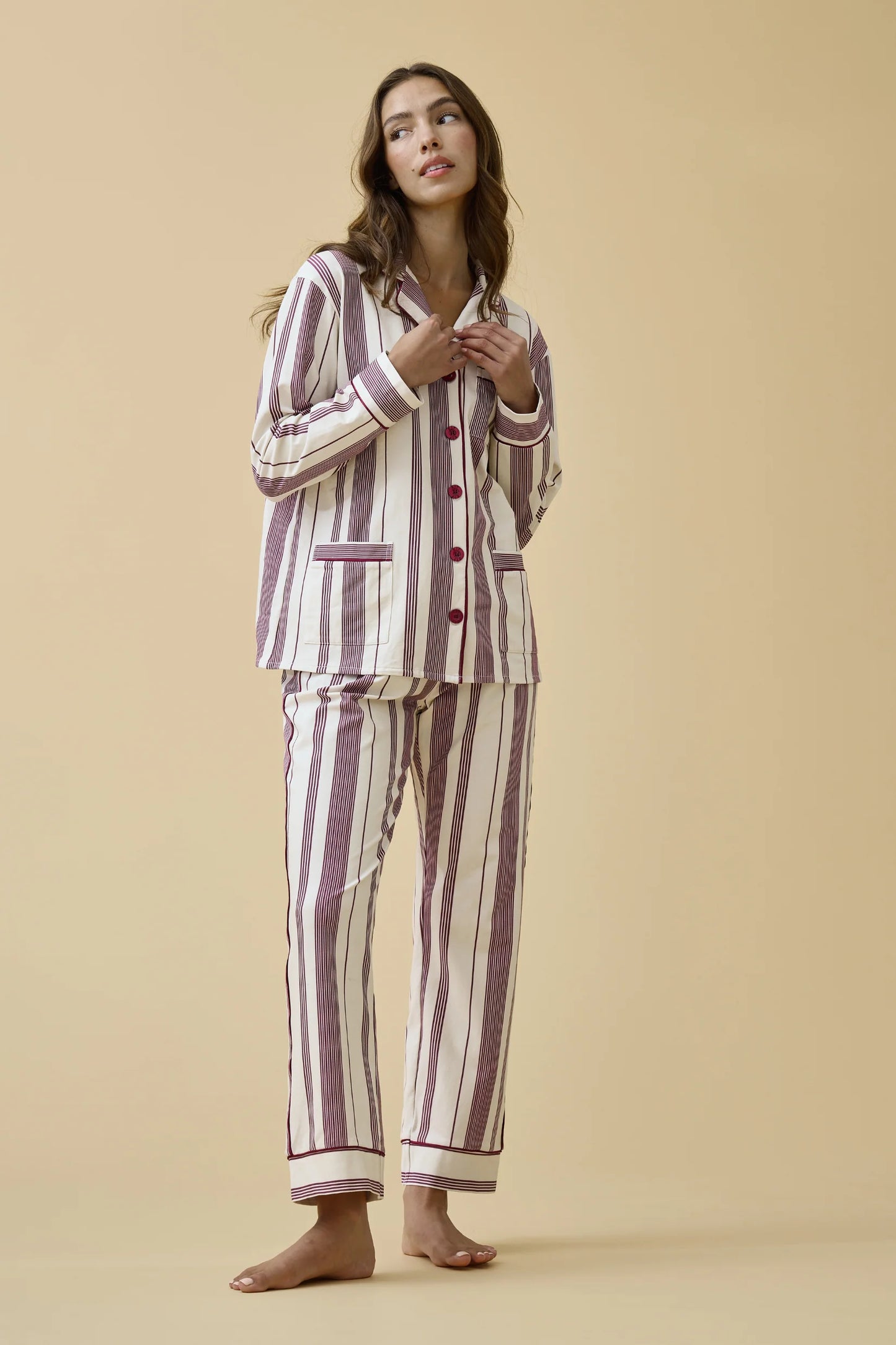 KIP Luxe Stretch Cotton Pajama Set