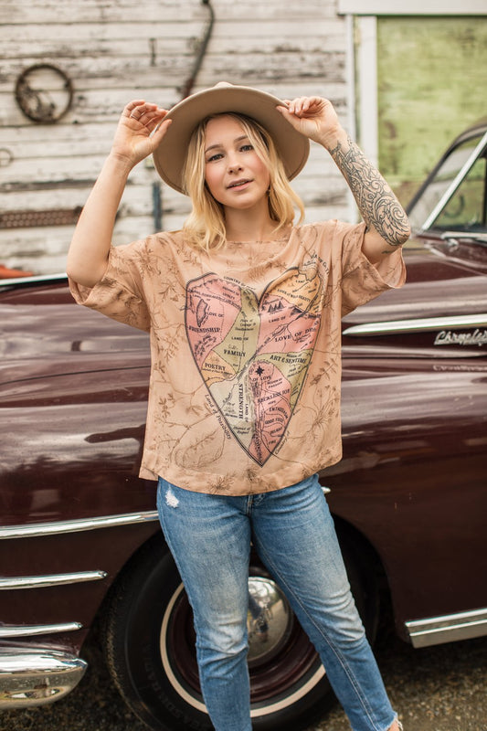 Market of Stars Map of My Heart Luxe Tee