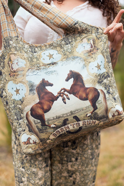 Market Of Stars Born to Run Tote Bag