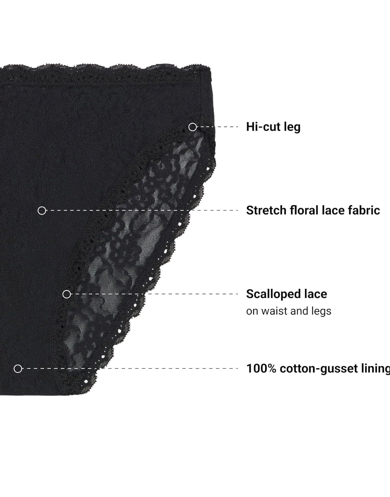 b.tempt'd Effortlessly Lace Hi Leg Brief