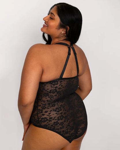 Curvy Couture No-Show Lace Bodysuit