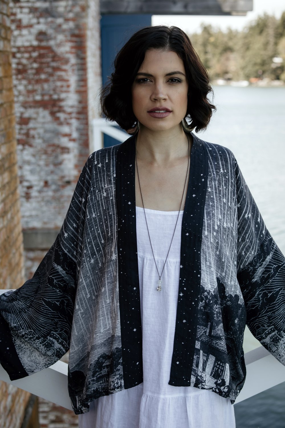 Market of Stars Stargazer Cropped Kimono Cardigan