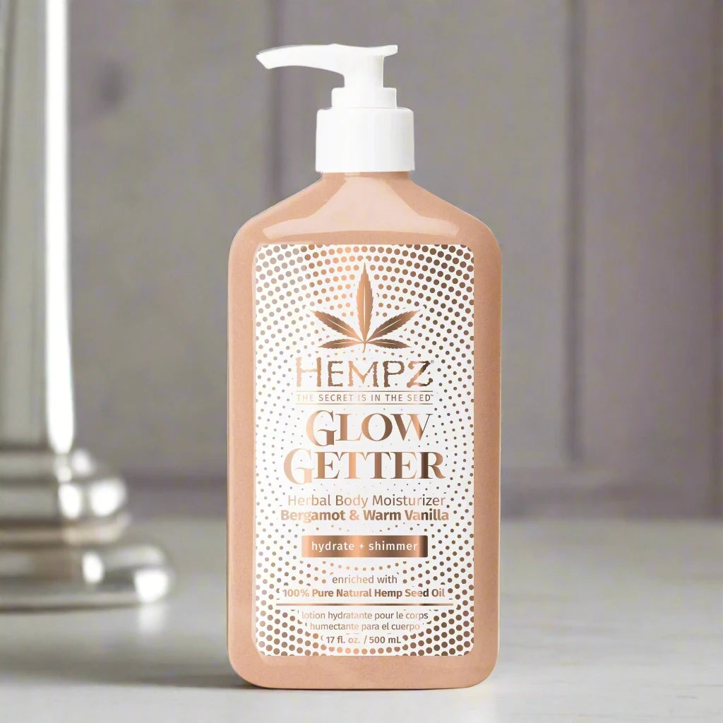 Hempz Glow Getter Herbal Body Moisturizer with Shimmer 17 oz.